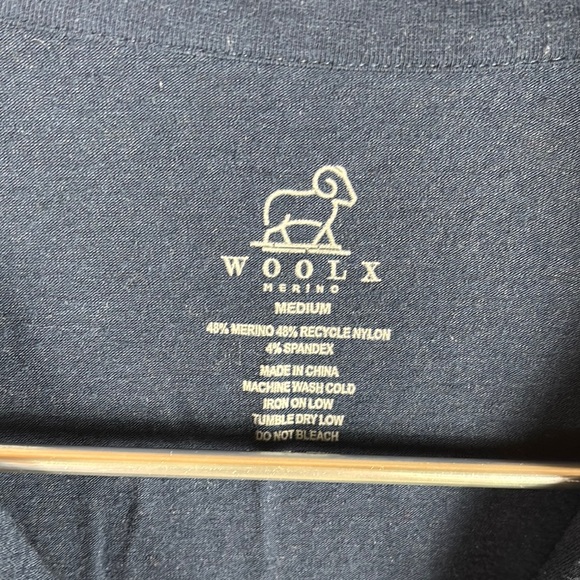 Women's WoolX Harper Navy Pajama Set with White Trim - Picture 2 of 14